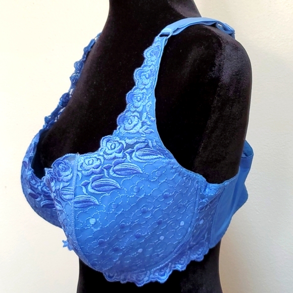 Bra Set Size 40D Blue Lace By Delta Burke - Picture 10 of 15